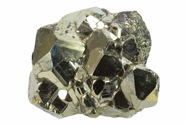 Gleaming Pyrite Crystal Cluster - Peru #136172